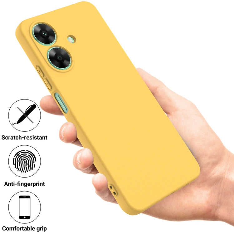 For Realme C61 India / Narzo N61 Solid Color Liquid Silicone Dropproof Full Coverage Phone Case