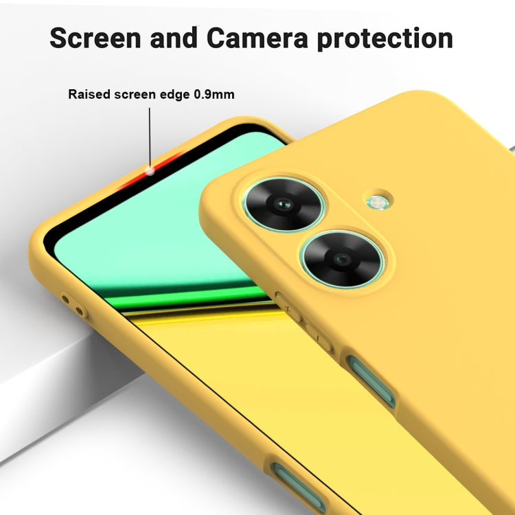 For Realme C61 India / Narzo N61 Solid Color Liquid Silicone Dropproof Full Coverage Phone Case
