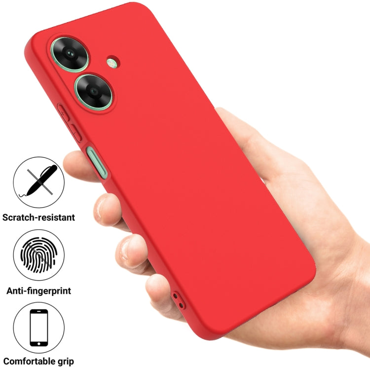 For Realme C61 India / Narzo N61 Solid Color Liquid Silicone Dropproof Full Coverage Phone Case