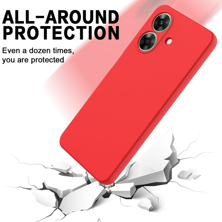 For Realme C61 India / Narzo N61 Solid Color Liquid Silicone Dropproof Full Coverage Phone Case