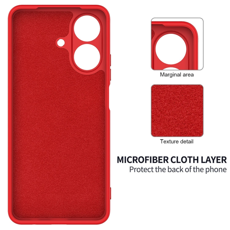 For Realme C61 India / Narzo N61 Solid Color Liquid Silicone Dropproof Full Coverage Phone Case