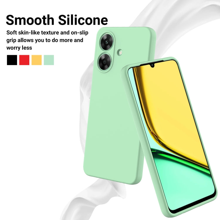 For Realme C61 India / Narzo N61 Solid Color Liquid Silicone Dropproof Full Coverage Phone Case