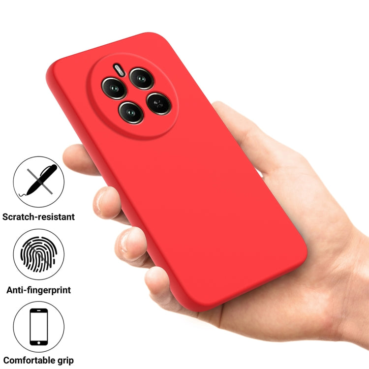 For Realme 13 4G / 12 4G Solid Color Liquid Silicone Dropproof Full Coverage Phone Case