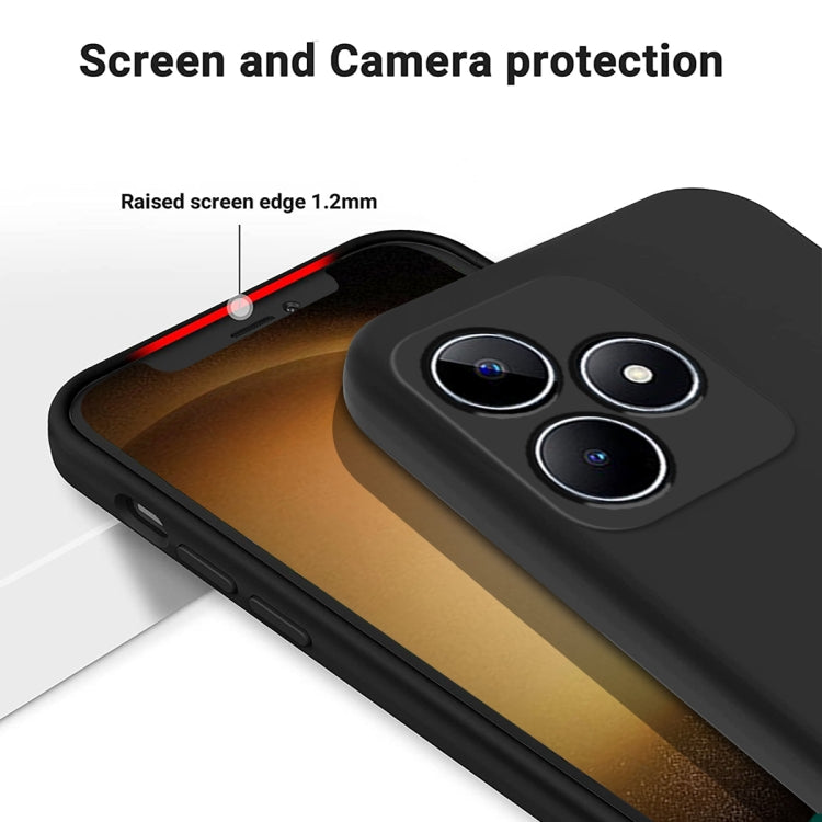 For Realme C51s Solid Color Liquid Silicone Dropproof Full Coverage Phone Case