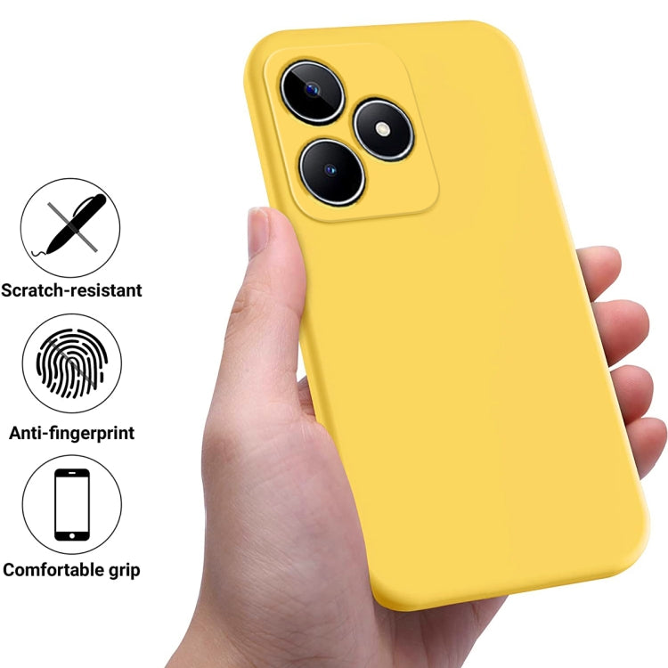 For Realme C51s Solid Color Liquid Silicone Dropproof Full Coverage Phone Case