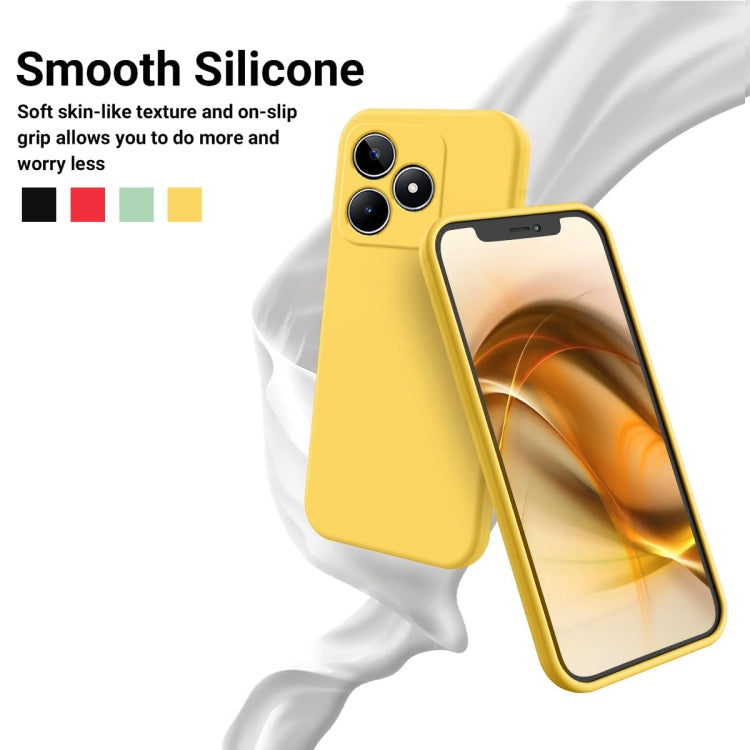 For Realme C51s Solid Color Liquid Silicone Dropproof Full Coverage Phone Case