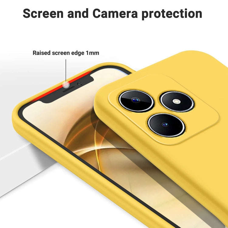 For Realme C51s Solid Color Liquid Silicone Dropproof Full Coverage Phone Case