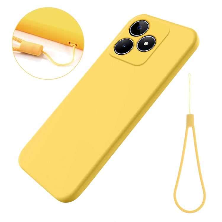 For Realme C51s Solid Color Liquid Silicone Dropproof Full Coverage Phone Case