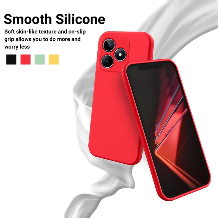 For Realme C51s Solid Color Liquid Silicone Dropproof Full Coverage Phone Case