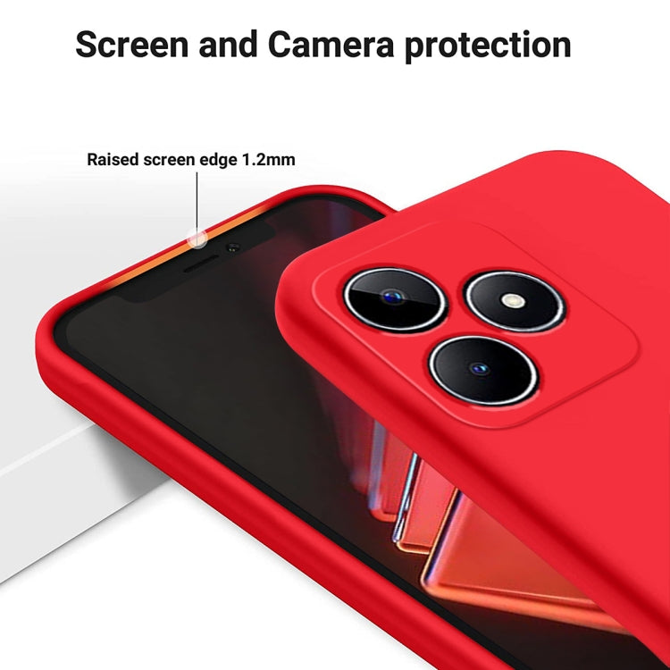 For Realme C51s Solid Color Liquid Silicone Dropproof Full Coverage Phone Case