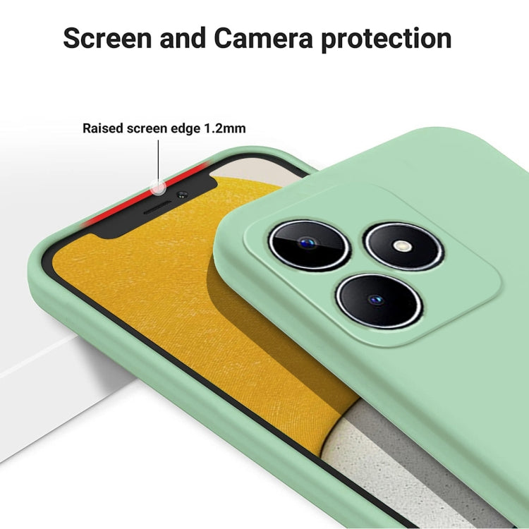 For Realme C51s Solid Color Liquid Silicone Dropproof Full Coverage Phone Case