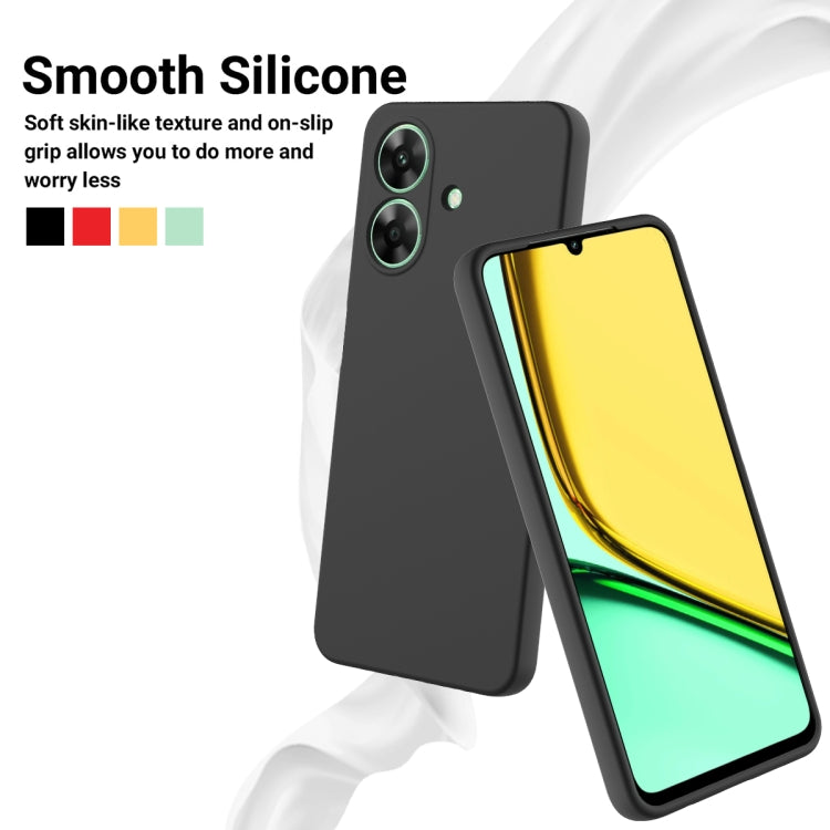 For Realme Note 60 Solid Color Liquid Silicone Dropproof Full Coverage Phone Case