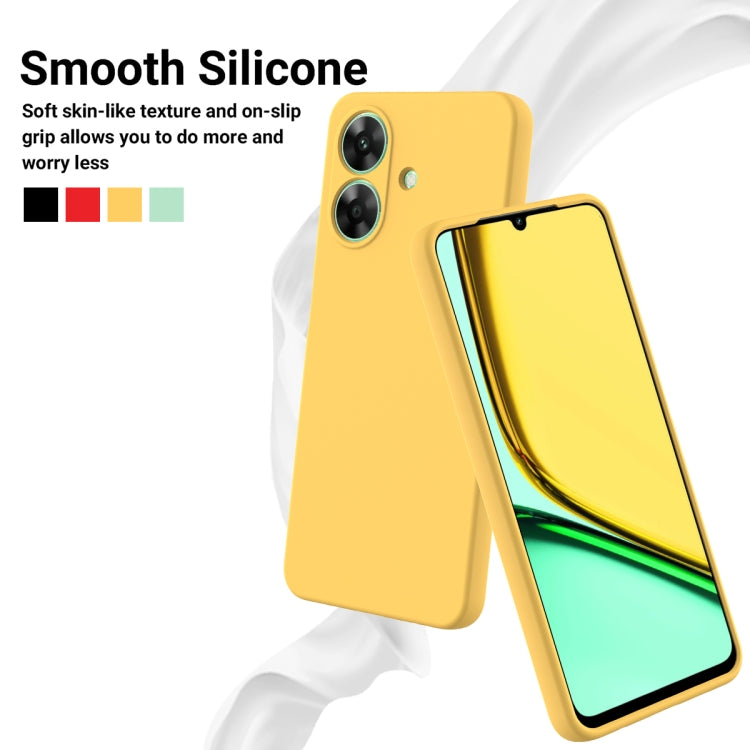 For Realme Note 60 Solid Color Liquid Silicone Dropproof Full Coverage Phone Case