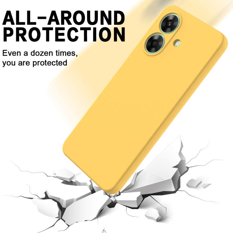 For Realme Note 60 Solid Color Liquid Silicone Dropproof Full Coverage Phone Case