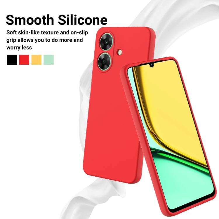 For Realme Note 60 Solid Color Liquid Silicone Dropproof Full Coverage Phone Case