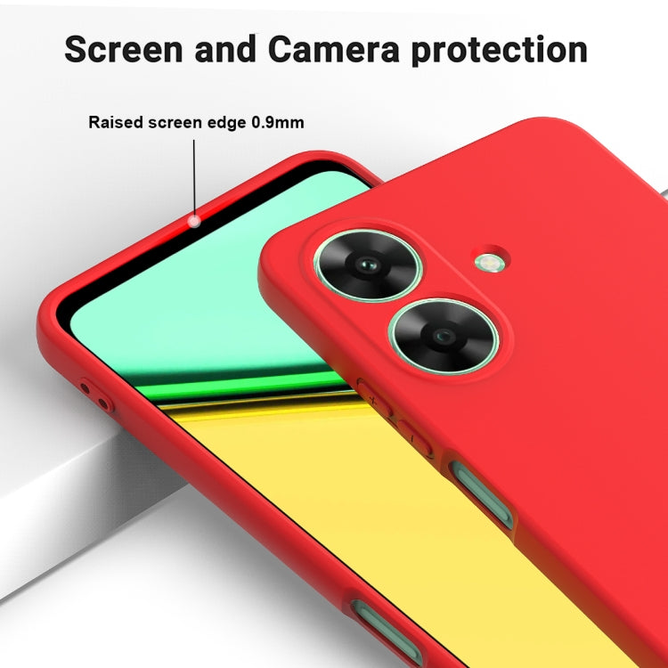 For Realme Note 60 Solid Color Liquid Silicone Dropproof Full Coverage Phone Case