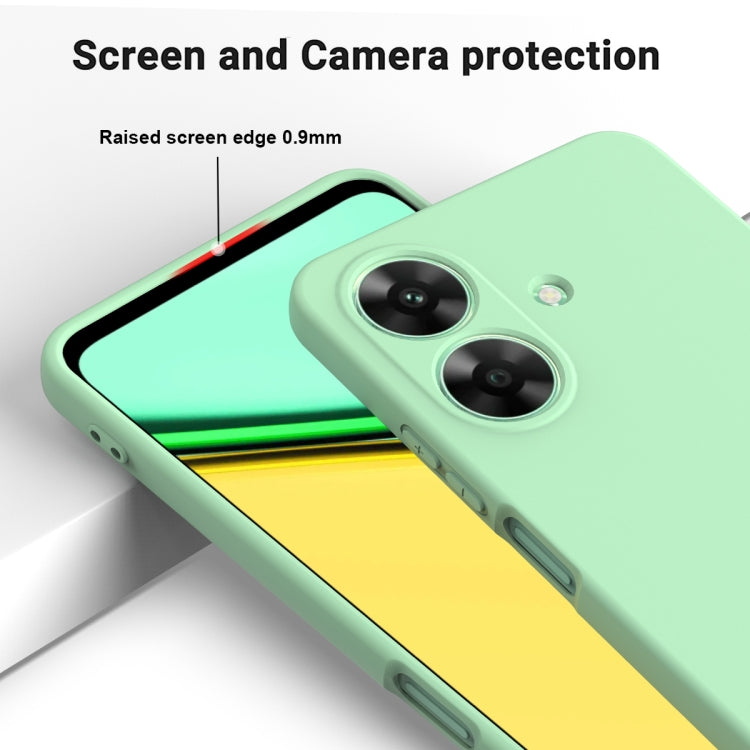 For Realme Note 60 Solid Color Liquid Silicone Dropproof Full Coverage Phone Case