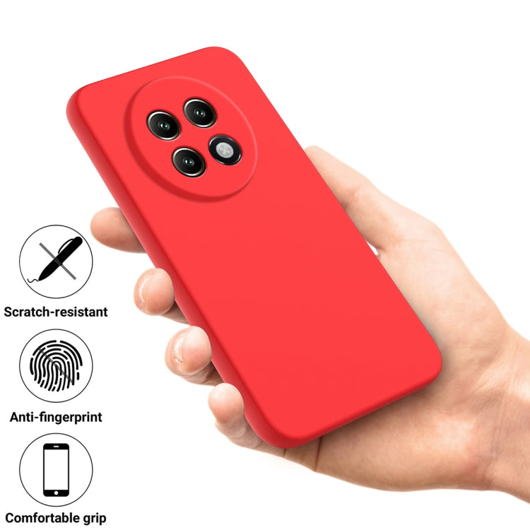 For Realme 13+ Solid Color Liquid Silicone Dropproof Full Coverage Phone Case