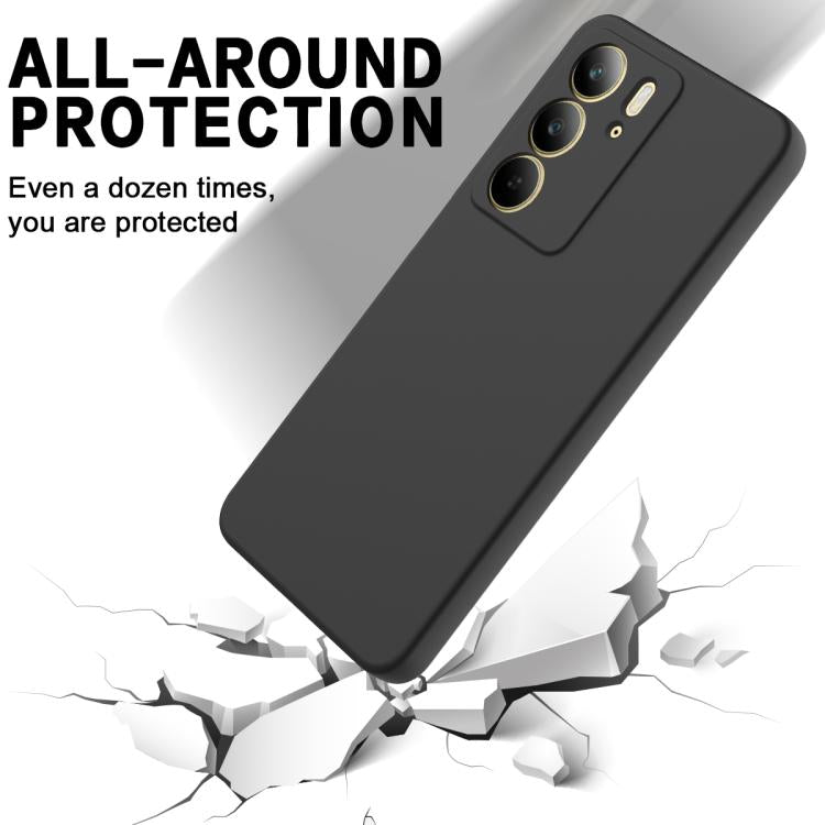 For Realme C75 Solid Color Liquid Silicone Dropproof Full Coverage Phone Case