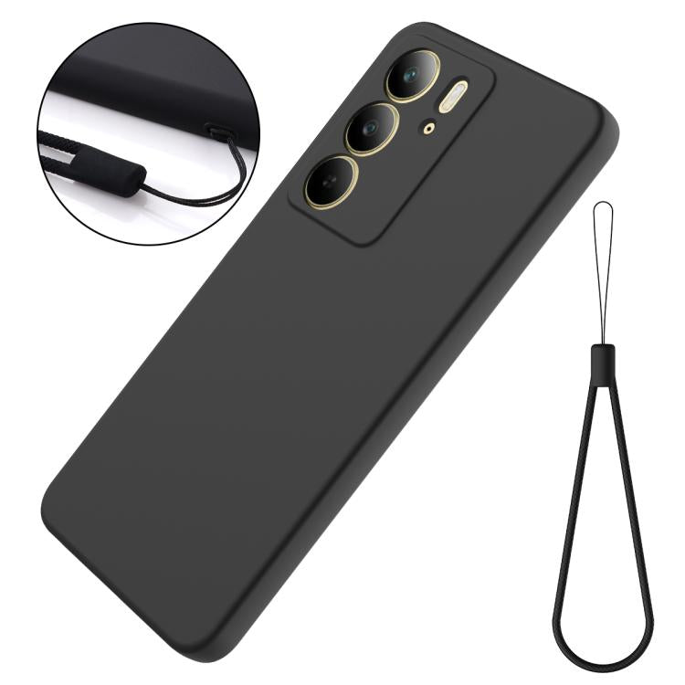 For Realme C75 Solid Color Liquid Silicone Dropproof Full Coverage Phone Case