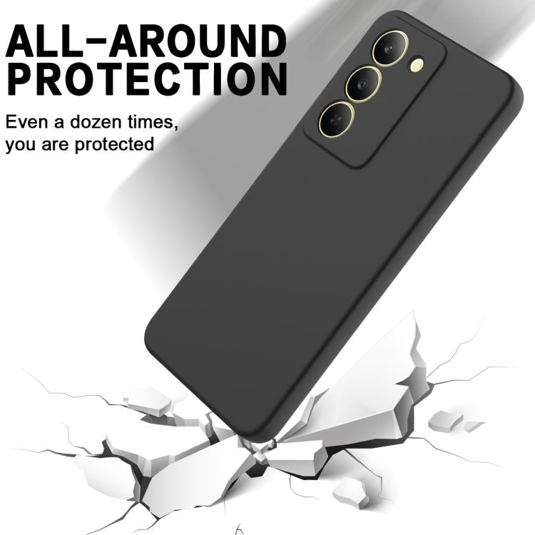 For Realme 14x India Solid Color Liquid Silicone Dropproof Full Coverage Phone Case