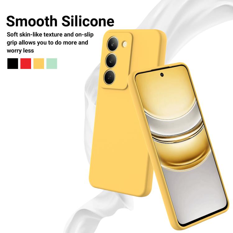 For Realme 14x India Solid Color Liquid Silicone Dropproof Full Coverage Phone Case