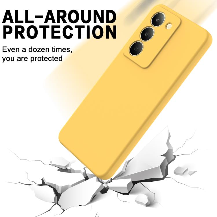 For Realme 14x India Solid Color Liquid Silicone Dropproof Full Coverage Phone Case