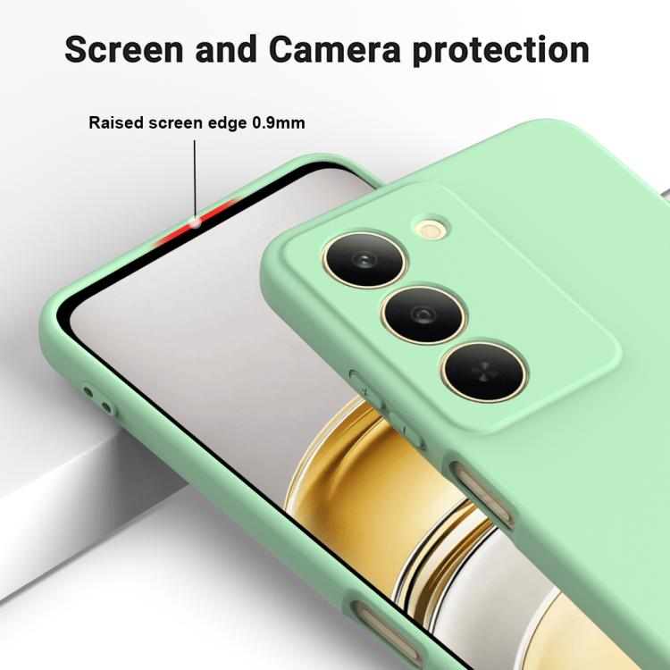 For Realme 14x India Solid Color Liquid Silicone Dropproof Full Coverage Phone Case
