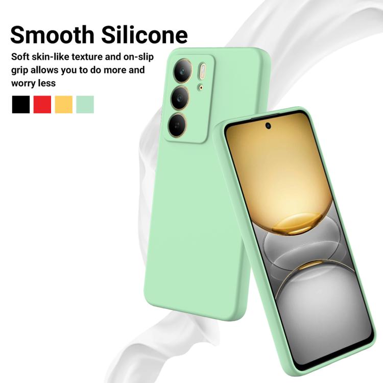 For Realme C75x Solid Color Liquid Silicone Dropproof Full Coverage Phone Case