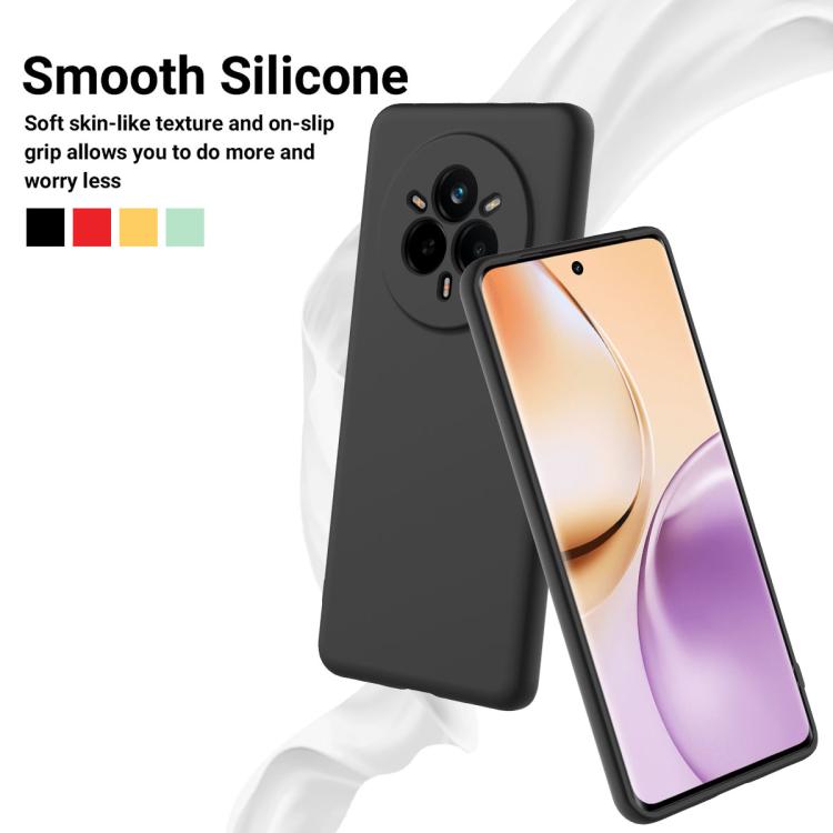 For Realme 14 Pro+ Solid Color Liquid Silicone Dropproof Full Coverage Phone Case