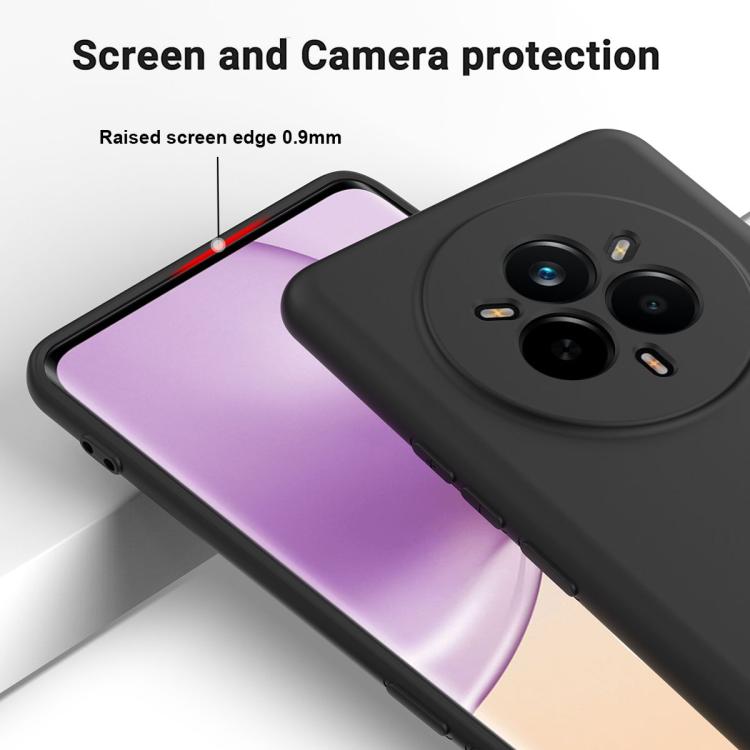 For Realme 14 Pro+ Solid Color Liquid Silicone Dropproof Full Coverage Phone Case
