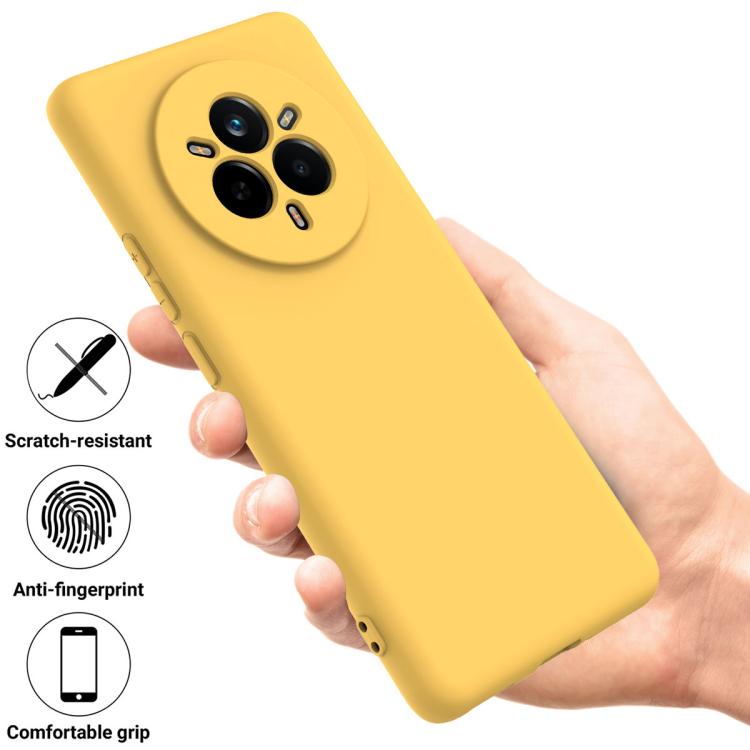 For Realme 14 Pro+ Solid Color Liquid Silicone Dropproof Full Coverage Phone Case