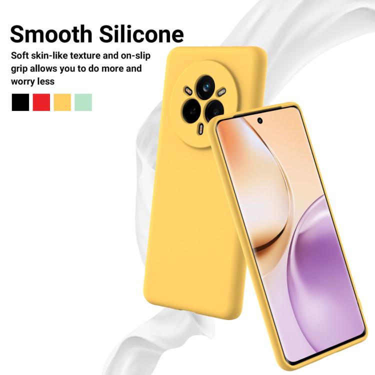 For Realme 14 Pro+ Solid Color Liquid Silicone Dropproof Full Coverage Phone Case