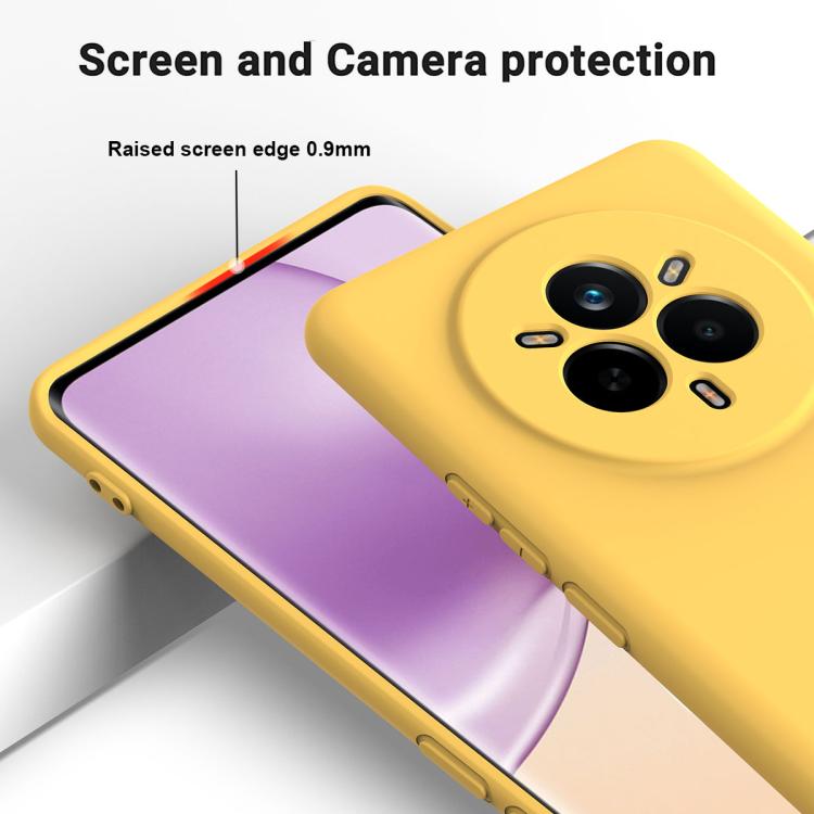 For Realme 14 Pro+ Solid Color Liquid Silicone Dropproof Full Coverage Phone Case