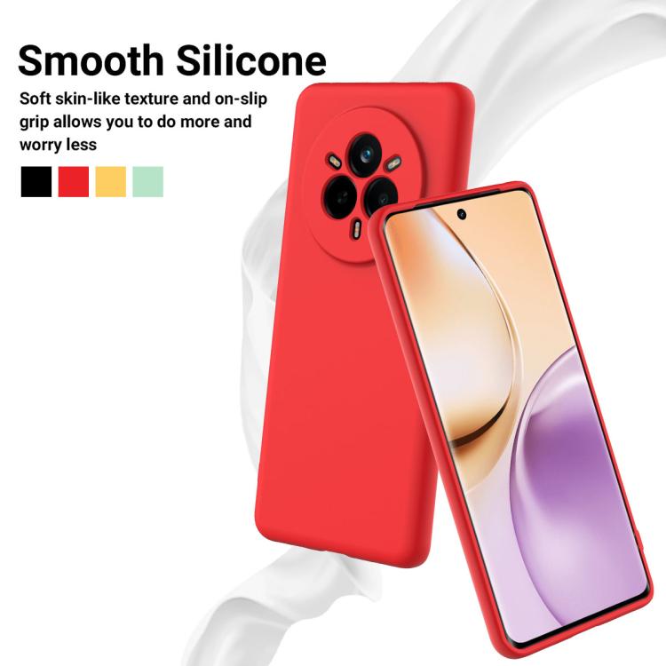 For Realme 14 Pro+ Solid Color Liquid Silicone Dropproof Full Coverage Phone Case