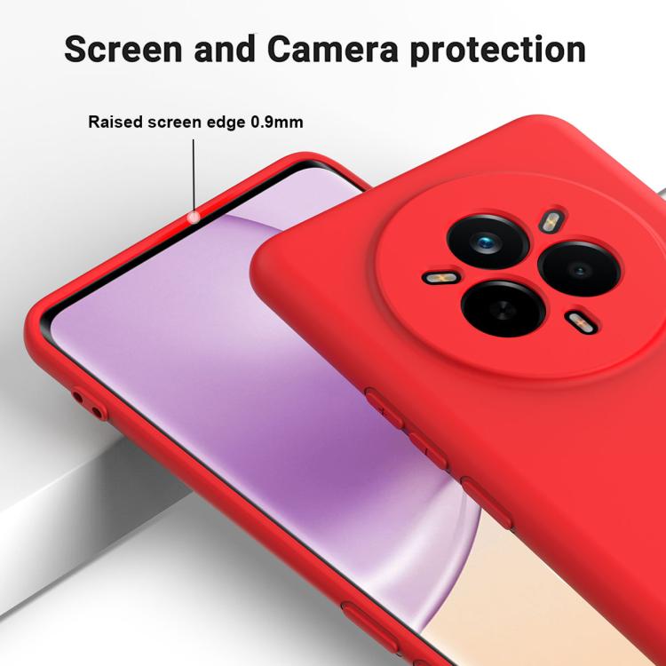 For Realme 14 Pro+ Solid Color Liquid Silicone Dropproof Full Coverage Phone Case