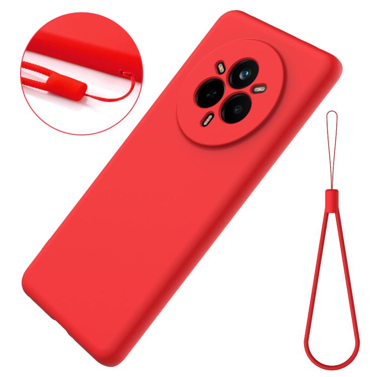 For Realme 14 Pro+ Solid Color Liquid Silicone Dropproof Full Coverage Phone Case