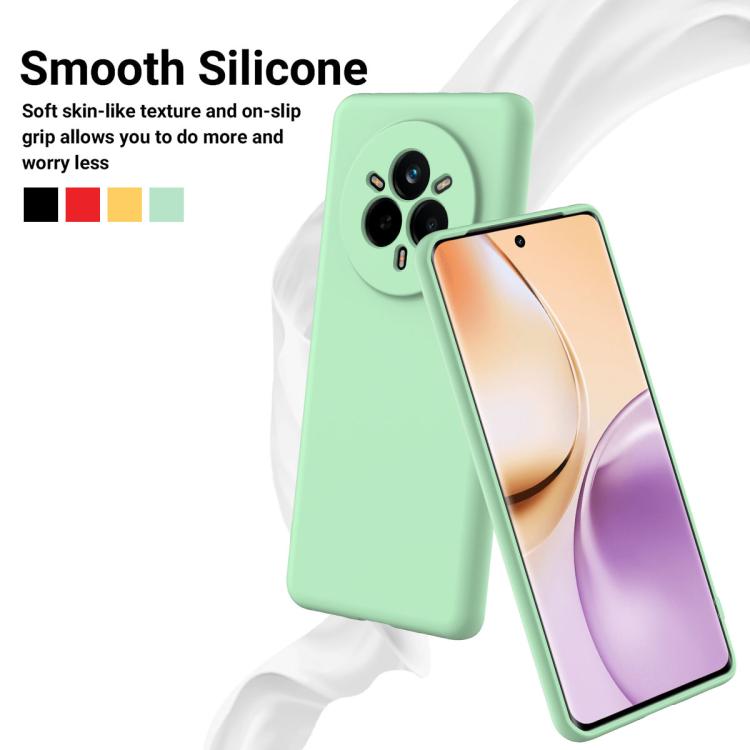 For Realme 14 Pro+ Solid Color Liquid Silicone Dropproof Full Coverage Phone Case