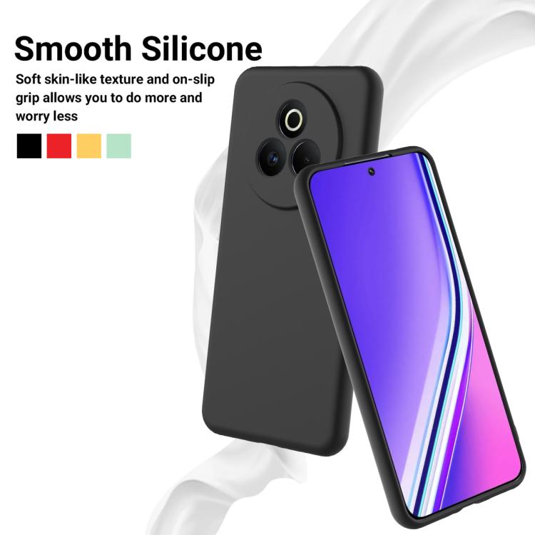 For Realme P3 Pro Solid Color Liquid Silicone Dropproof Full Coverage Phone Case
