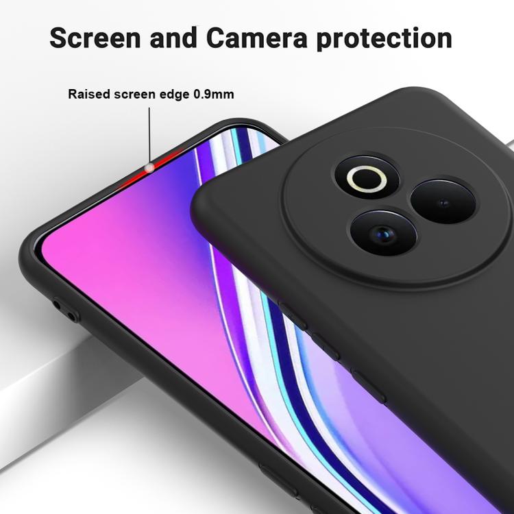For Realme P3 Pro Solid Color Liquid Silicone Dropproof Full Coverage Phone Case