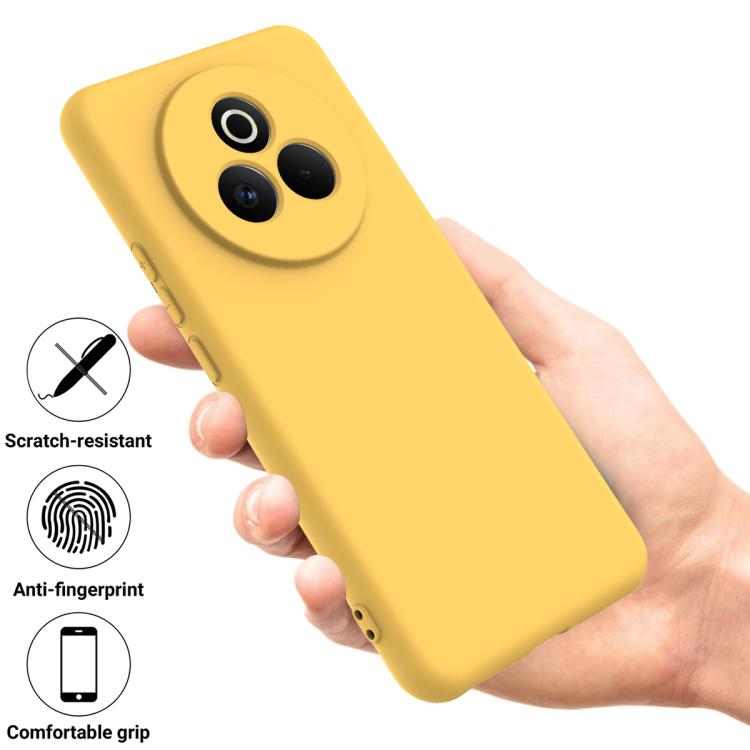 For Realme P3 Pro Solid Color Liquid Silicone Dropproof Full Coverage Phone Case