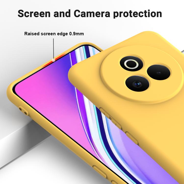 For Realme P3 Pro Solid Color Liquid Silicone Dropproof Full Coverage Phone Case