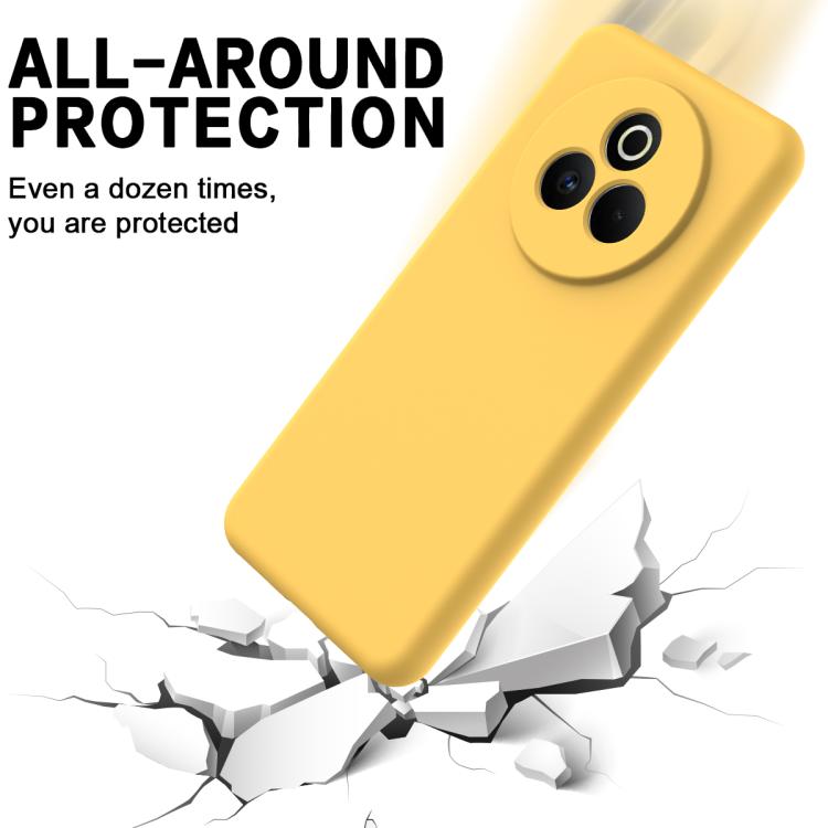 For Realme P3 Pro Solid Color Liquid Silicone Dropproof Full Coverage Phone Case