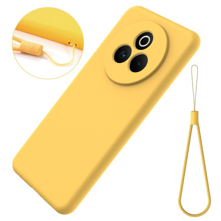 For Realme P3 Pro Solid Color Liquid Silicone Dropproof Full Coverage Phone Case
