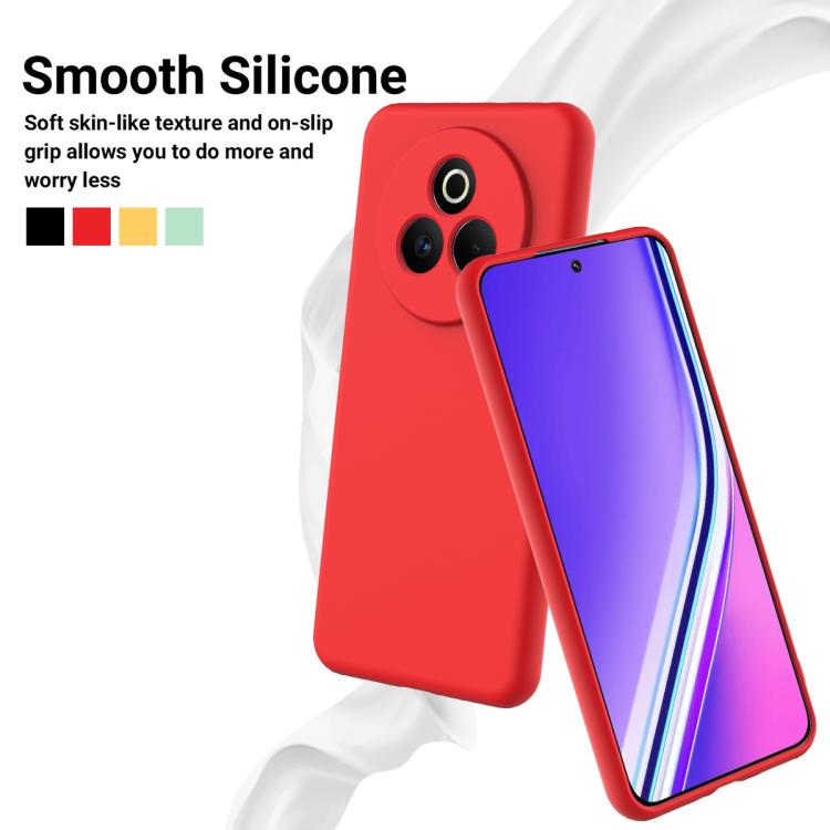 For Realme P3 Pro Solid Color Liquid Silicone Dropproof Full Coverage Phone Case