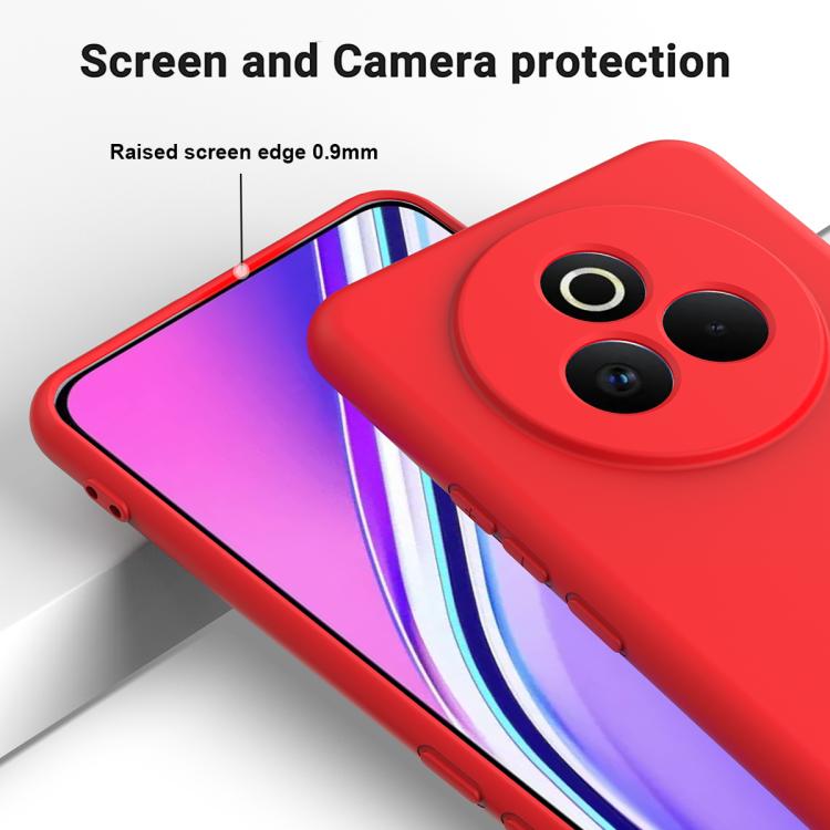 For Realme P3 Pro Solid Color Liquid Silicone Dropproof Full Coverage Phone Case