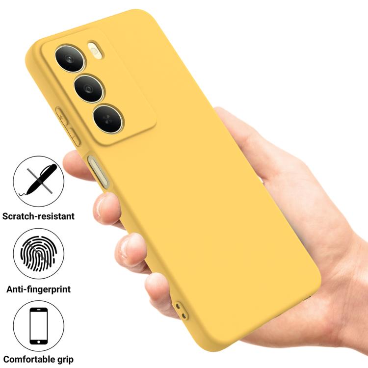 For Realme 14x Global Solid Color Liquid Silicone Dropproof Full Coverage Phone Case