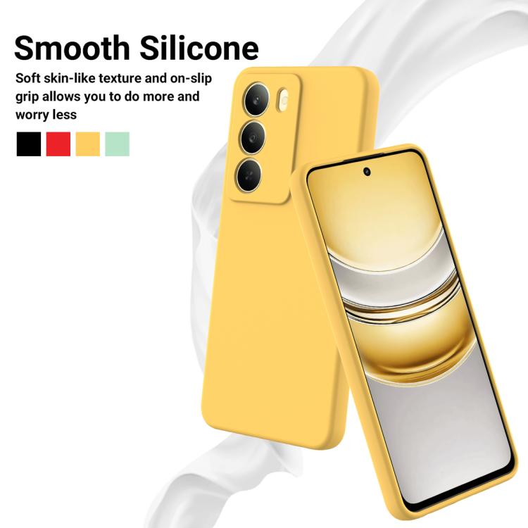 For Realme 14x Global Solid Color Liquid Silicone Dropproof Full Coverage Phone Case