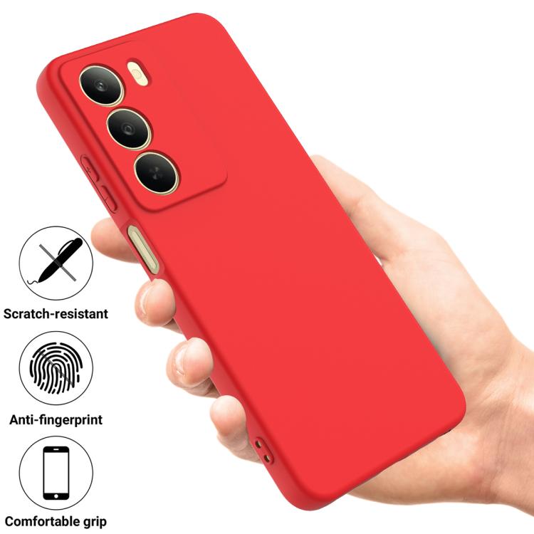For Realme 14x Global Solid Color Liquid Silicone Dropproof Full Coverage Phone Case