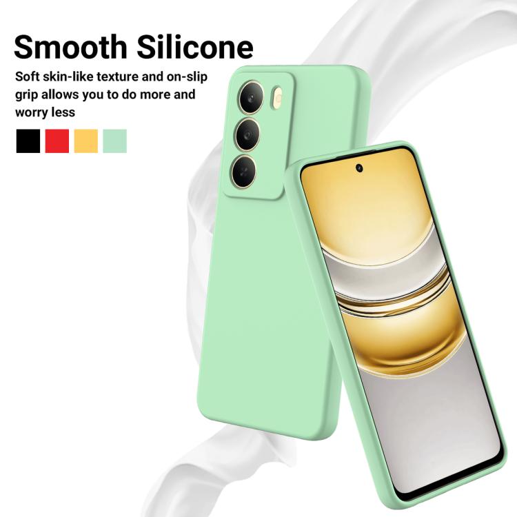 For Realme 14x Global Solid Color Liquid Silicone Dropproof Full Coverage Phone Case
